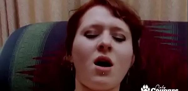  Milky Skinned Redhead Fucks The Shit Out Of Her Fire Crotch